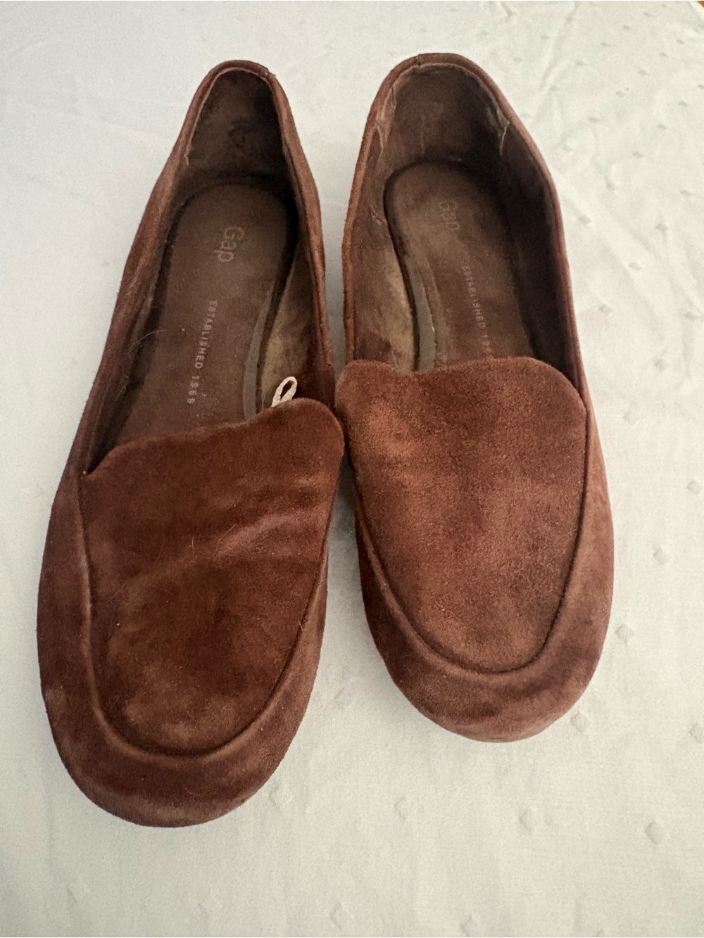 GAP Suede Loafers in Rich Brown